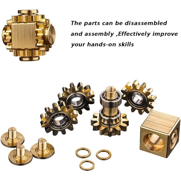 Unisex Metal Fidget Spinner Toy for Anxiety and Stress Relief Gear Linkage Resistance