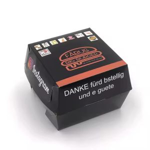 Cheap Custom Hamburger Boxes Rigid Boxes made of Paper Cardboard for Take Out for sale