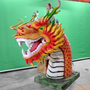 Animatronic Realistic Chinese Electric Dragon Ride Highly Interactive