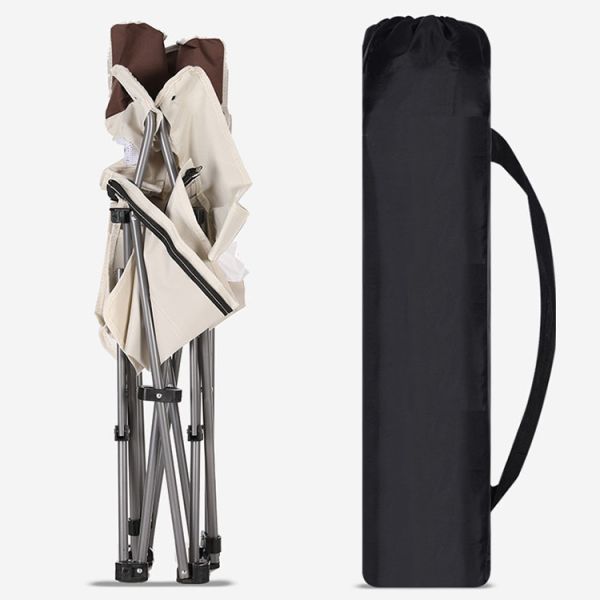 Outdoor Camping Portable Folding Beach Chair with Armrest and Removable Armrest Design