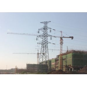 China 10 - 750KV Transmission Steel Tower Double Circuit Galvanizated / Painted Surface Treatment on sale