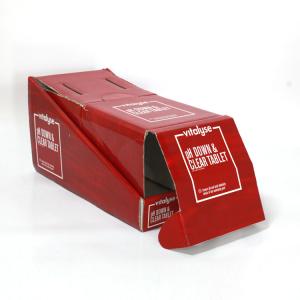 Cheap Custom Printed Corrugated Foldable Packaging Box Rectangular red corrugated display box for sale