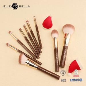 Travel Makeup Brush Set Used With BLUSHER, CONCEALER, Eyebrow Pencil, Eyeliner