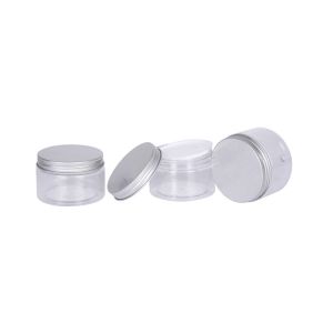 Practical Clear Hot Transfer Plastic Lotion Jars 120g Empty 45mm Height
