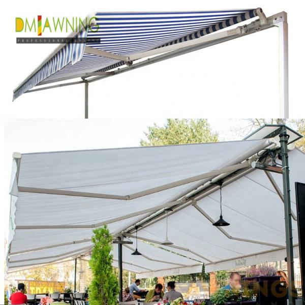 Double awning, awning, independent double - sided, electric hand - operated