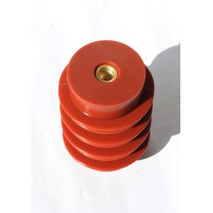 Red 10kV Epoxy Resin Support Medium Voltage Insulator 100X140mm OEM Service