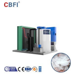 Quick White Flake Ice Machine With One Button Start / PLC Control