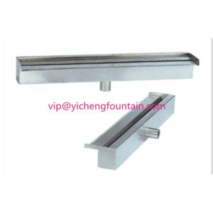 Rectangle Water Fall Nozzle Pond Fountain Accessories With Led Strip Light And