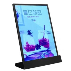 China A4 Size LED Menu Stand Countertop Acrylic Holder Display With 7 Colors on sale