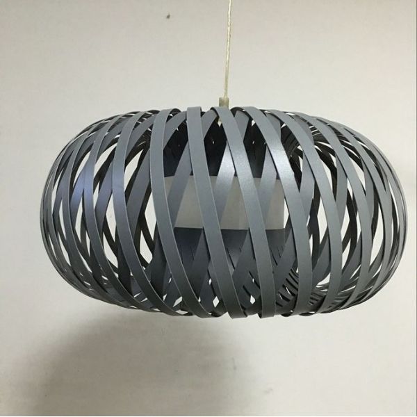 Die Cut Striped Polypropylene LampShade 3 Way Gimbal Non Elec