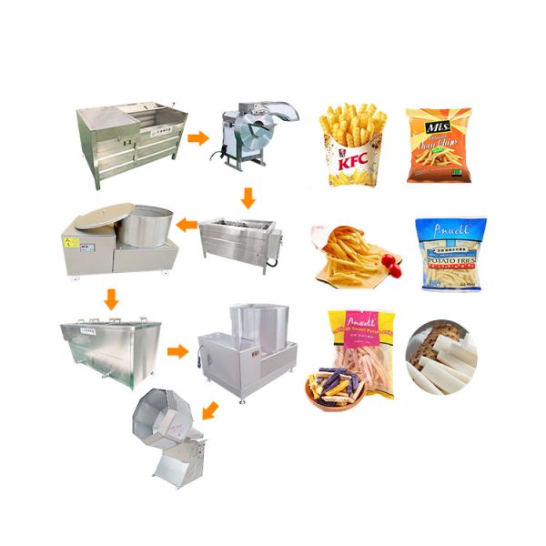 Automatic Potato French Fries Production Line/french fries semi automatic