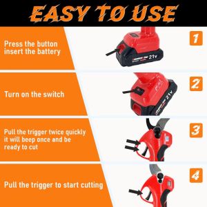 21V 35mm Brushless Garden Battery Tool Portable Purning Purner