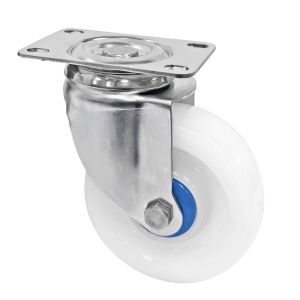 Medium Duty 304 Stainless Steel Casters White PA Casters 150-200KG Load Capacity