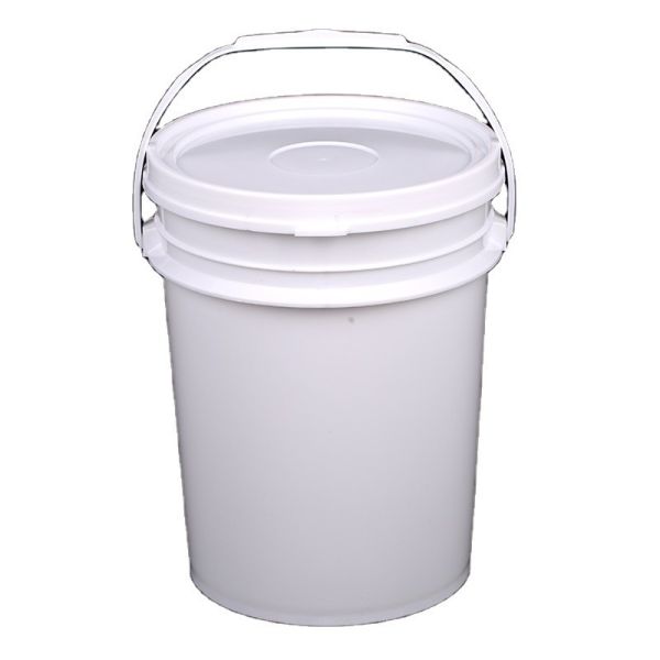 Quality Reusable Unbreakable 5kg White Round Plastic Fish Bucket with Lid and Handle wholesale