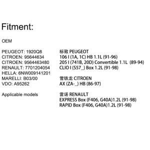 JS.Business IDLE CONTROL VALVE For PASSO CITROEN ZX Break B03/00 7076356