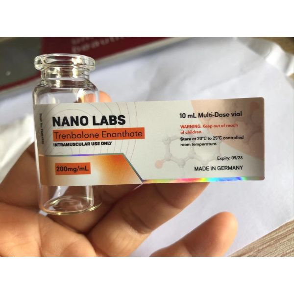 Strong Adhesive Vinyl 10ml Vial Labels For Testo E Brand Nano Labs With Laser