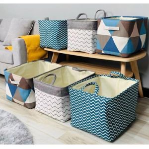 Clothing box canvas cotton linen folding Oxford cloth storage toy storage