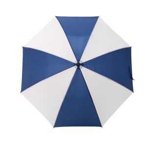 Manual Blue And White Promotional Umbrellas 190T Polyester Fabric And Straight