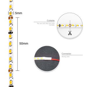 5mm Width Flexible LED Strip 24V 160LEDs/M 14W for Indoor Lighting Led Ribbon