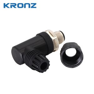 Stable Performance M12 Plug Connector 5 Pins And Nickle-plated Contact Nut
