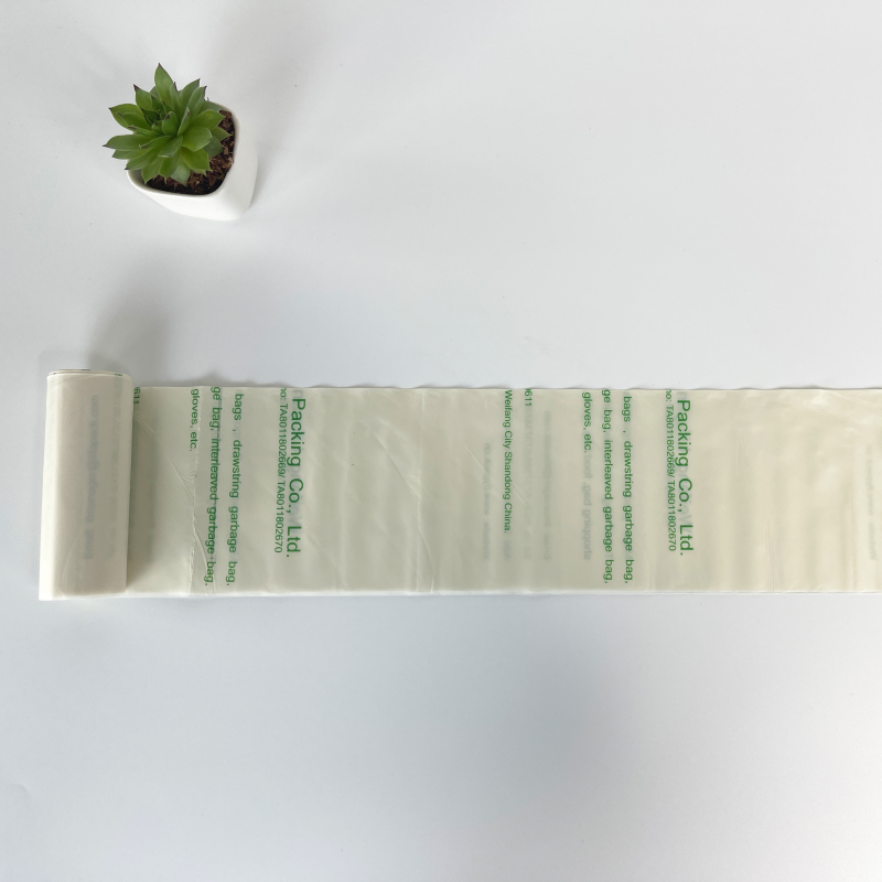 Biodegradable T Shirt Bag On Roll Made Of PBAT Material For Eco Friendly Packaging