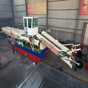 Aquatic Weed Cutting And Collecting Boat For River Maintenance