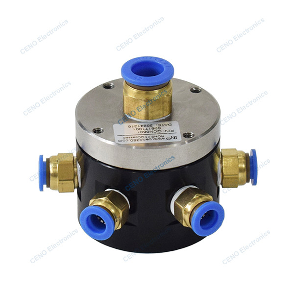 6 Channels Air Gas Pneumatic Rotary Union Slip Ring With Pressure -100KPa ~ 0