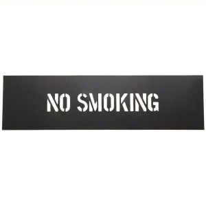 China Custom Black No Smoking PVC Plastic Letter Stencil for Public Place on sale