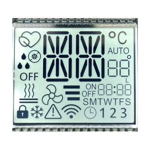 Positive Transflective TN Segment Code LCD Application For Thermostat