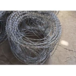Cross Type And Iron Wire Material Oem Concertina Razor Wire Anti Rust 10m/Roll