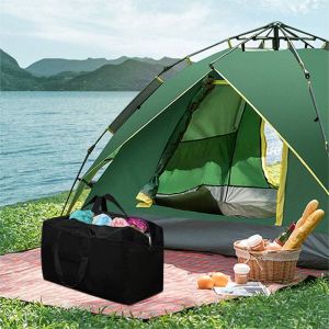 Extra Large Black 96L Foldable Lightweight Duffel Travel Bag With Zipper