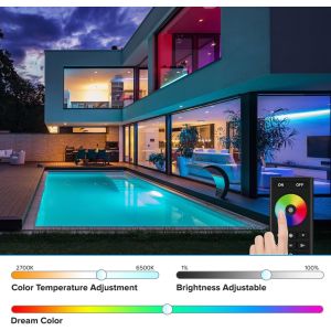 Flexible 21W/M Dimmable COB LED Tape Strip Lights RGBCCT 5M Roll 35.71mm Cutting