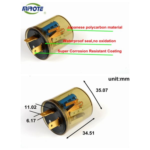 12 V Dc 3 Ways Led Electronic Digital Turn Signal Flasher Replacement Old Fashion