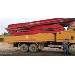 China Benz Actros Chassis 2012 Used Putzmeister Concrete Pump 46m with After-sales Service on sale