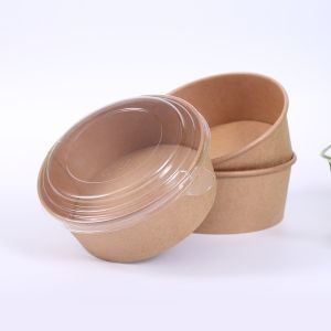 Disposable paper bowls with lids kraft paper coffee cups big paper bowls