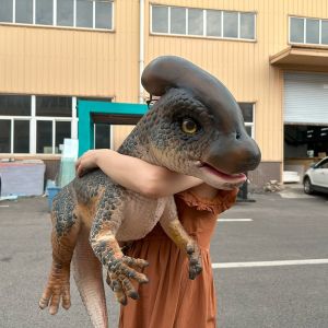 Animatronic Triceratops Realistic Dinosaur Hand Puppet With Roaring For Park And