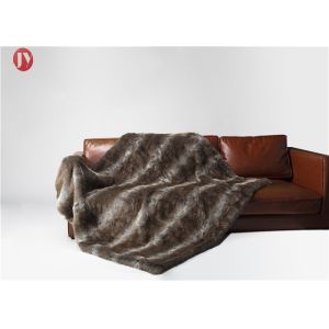 Darker Brown Chinchilla Faux Fur Blanket Mink Nursery Throws Rectangular