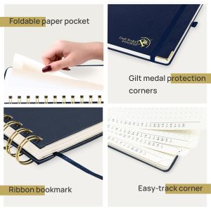 2023 2024 Hardcover Spiral Weekly Planner With Reinforced Medal Corner