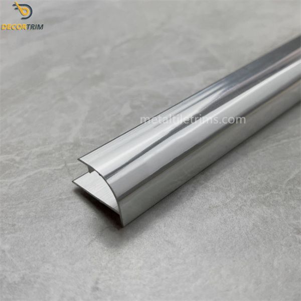 Quality Round External Corner Metal Edge Trim Aluminum Tile Transition Strip wholesale