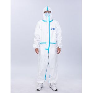 China Dustproof Polymer Medical Protective Coverall Disposable Isolation on sale