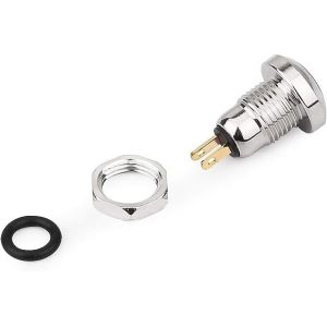 250V Illuminated Latching Push Button Switch / 8mm Metal Push Button Switch