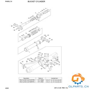 31QB-60110 31QB-60111 Bucket Tilt Cylinder Hyundai Excavator Parts R480LC-9