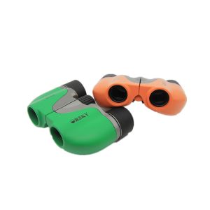 Small Porro Children'S Play Binoculars 15mm Clear Aperture With Compass For Kids