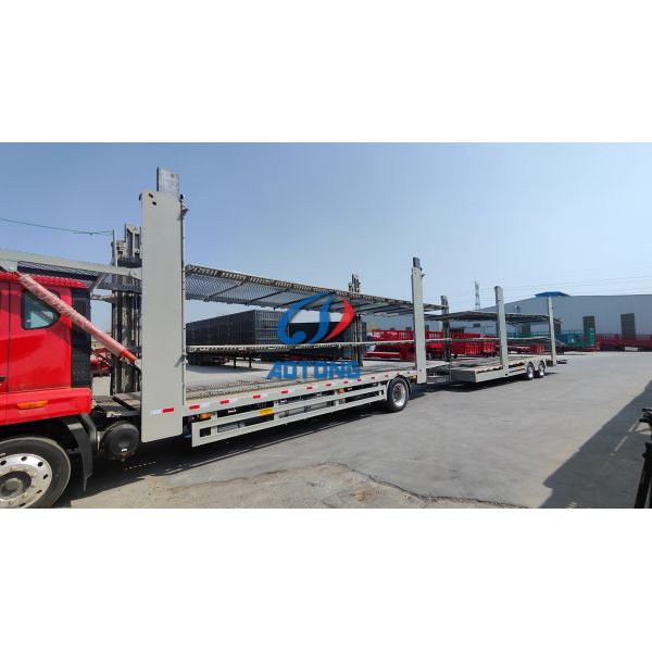 Quality 2 Axle Car Carrier Semi Trailer with 245/70R19.5 Tires and 4-21 Units Cars Capacity wholesale