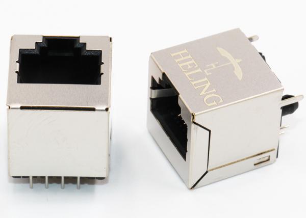8P8C Vertical Network Connector RJ45 For Telecom / Datacom RoHS Compliant
