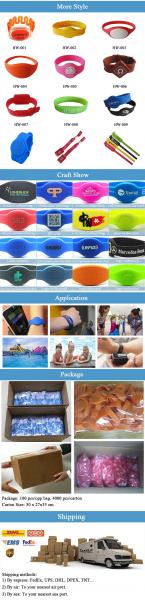 Access Control Waterproof NFC Bracelet Custom RFID Silicone Wristband