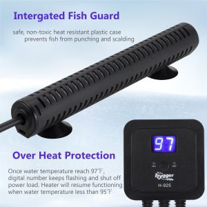 300W/500W Aquarium Heater with LED Digital Temperature Controller, Submersible
