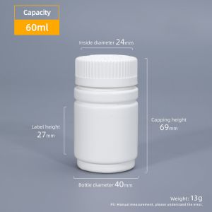 Thicken 60ml-225ml White Hdpe Plastic Pill Bottles with Screw Cap and Tamper Lid