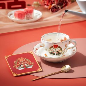 Ready To Ship In Stock 2Pieces Ceramic Cup And Saucer Set Dinnerware Ceramic