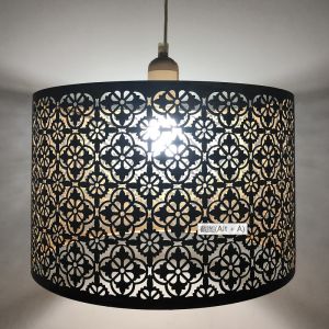 Large Pattern Perforated Metal Lamp Shade Dia 1000mm Drum Ceiling